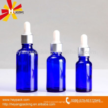 20ml 30ml botella de gotero de vidrio azul de 50ml